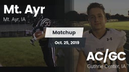 Matchup: Mt. Ayr vs. AC/GC  2019