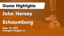 John Hersey  vs Schaumburg  Game Highlights - Sept. 20, 2022