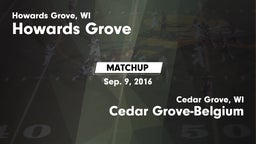 Matchup: Howards Grove vs. Cedar Grove-Belgium  2016