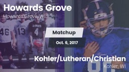 Matchup: Howards Grove vs. Kohler/Lutheran/Christian  2017