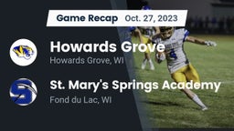 Recap: Howards Grove  vs. St. Mary's Springs Academy  2023