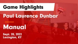 Paul Laurence Dunbar  vs Manual Game Highlights - Sept. 20, 2022