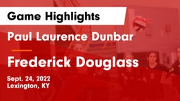 Paul Laurence Dunbar  vs Frederick Douglass Game Highlights - Sept. 24, 2022