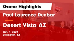 Paul Laurence Dunbar  vs Desert Vista AZ Game Highlights - Oct. 1, 2022