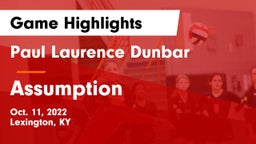 Paul Laurence Dunbar  vs Assumption Game Highlights - Oct. 11, 2022