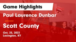 Paul Laurence Dunbar  vs Scott County Game Highlights - Oct. 25, 2022