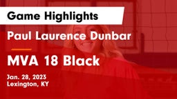 Paul Laurence Dunbar  vs MVA 18 Black Game Highlights - Jan. 28, 2023