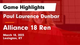 Paul Laurence Dunbar  vs Alliance 18 Ren  Game Highlights - March 18, 2023