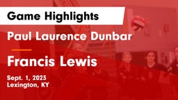 Paul Laurence Dunbar  vs Francis Lewis Game Highlights - Sept. 1, 2023