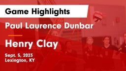 Paul Laurence Dunbar  vs Henry Clay  Game Highlights - Sept. 5, 2023