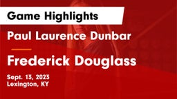 Paul Laurence Dunbar  vs Frederick Douglass Game Highlights - Sept. 13, 2023