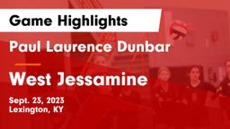 Paul Laurence Dunbar  vs West Jessamine  Game Highlights - Sept. 23, 2023