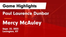 Paul Laurence Dunbar  vs Mercy McAuley Game Highlights - Sept. 23, 2023