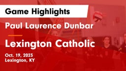 Paul Laurence Dunbar  vs Lexington Catholic  Game Highlights - Oct. 19, 2023