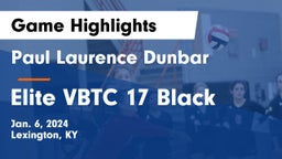 Paul Laurence Dunbar  vs Elite VBTC 17 Black  Game Highlights - Jan. 6, 2024