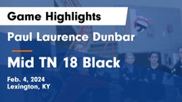 Paul Laurence Dunbar  vs Mid TN 18 Black Game Highlights - Feb. 4, 2024