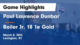 Paul Laurence Dunbar  vs Boiler Jr. 18 1e Gold Game Highlights - March 8, 2024