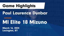 Paul Laurence Dunbar  vs MI Elite 18 Mizuno Game Highlights - March 16, 2024