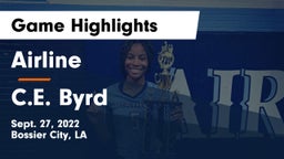 Airline  vs C.E. Byrd  Game Highlights - Sept. 27, 2022