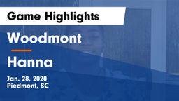 Woodmont  vs Hanna Game Highlights - Jan. 28, 2020