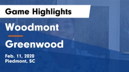 Woodmont  vs Greenwood Game Highlights - Feb. 11, 2020