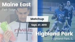 Matchup: Maine East vs. Highland Park  2019