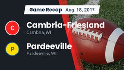 Recap: Cambria-Friesland  vs. Pardeeville  2017
