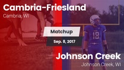 Matchup: Cambria-Friesland vs. Johnson Creek  2017