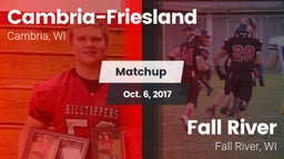 Matchup: Cambria-Friesland vs. Fall River  2017