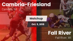 Matchup: Cambria-Friesland vs. Fall River  2018