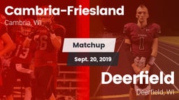 Matchup: Cambria-Friesland vs. Deerfield  2019