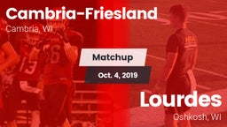 Matchup: Cambria-Friesland vs. Lourdes  2019