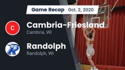 Recap: Cambria-Friesland  vs. Randolph  2020
