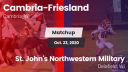 Matchup: Cambria-Friesland vs. St. John's Northwestern Military  2020