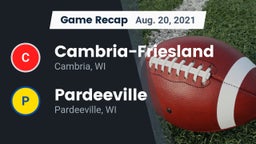 Recap: Cambria-Friesland  vs. Pardeeville  2021