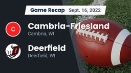 Recap: Cambria-Friesland  vs. Deerfield  2022