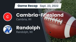 Recap: Cambria-Friesland  vs. Randolph  2022