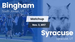 Matchup: Bingham vs. Syracuse  2017
