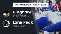 Recap: Bingham  vs. Lone Peak  2021