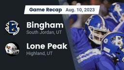 Recap: Bingham  vs. Lone Peak  2023