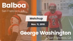 Matchup: Balboa vs. George Washington  2016