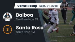 Recap: Balboa  vs. Santa Rosa  2018