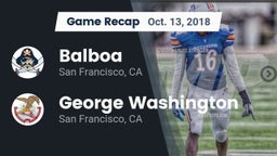 Recap: Balboa  vs. George Washington  2018