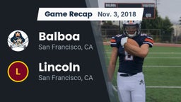 Recap: Balboa  vs. Lincoln  2018