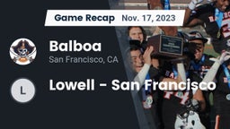 Recap: Balboa  vs. Lowell  - San Francisco 2023