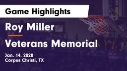 Roy Miller  vs Veterans Memorial  Game Highlights - Jan. 14, 2020