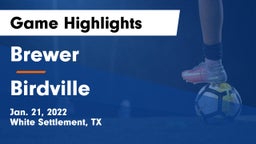 Brewer  vs Birdville  Game Highlights - Jan. 21, 2022