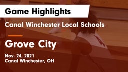 Canal Winchester Local Schools vs Grove City  Game Highlights - Nov. 24, 2021