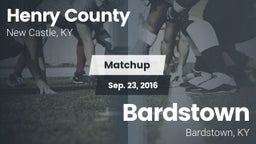 Matchup: Henry County High vs. Bardstown  2016