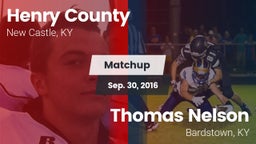 Matchup: Henry County High vs. Thomas Nelson  2016
